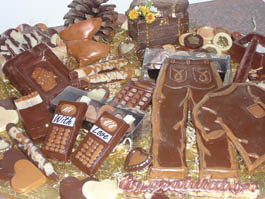 parcel chocolate arrangement
